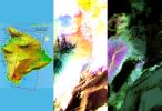 These images of the Island of Hawaii were acquired on March 19, 2000 by the Advanced Spaceborne Thermal Emission and Reflection Radiometer (ASTER) on NASA's Terra satellite. 