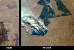 These images from NASA's Terra satellite images are of northeastern South Africa, near Kruger National Park, were acquired on September 7, 2000.