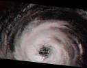 This stereoimage of Hurricane Alberto on August 19, 2000 was acquired by NASA's Terra satellite. At this time, the storm was located in the North Atlantic Ocean, west of the Azores. 3D glasses are necessary to view this image.