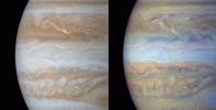 These color composite frames of the mid-section of Jupiter were of narrow angle images acquired on December 31, 2000, a day after NASA's Cassini's closest approach to the planet. 