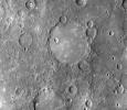 This image, from NASA's Mariner 10 spacecraft which launched in 1974, shows an old basin's hummocky rim is partly degraded and cratered by later events. 