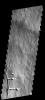 This image shows a portion of the flank of Pavonis Mons on Mars as seen by NASA's 2001 Mars Odyssey spacecraft. The collapse features at the bottom of the image are related to subsurface tubes that once contained lava.