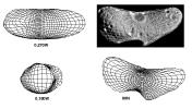 This image shows the first model of asteroid Eros' shape. An accurate model of Eros' shape helps the NEAR Shoemaker team determine the asteroid's key properties.