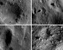 These images of asteroid Eros, taken by NASA's NEAR Shoemaker Jan. 25-28, 2001, show Eros' bouldery surface at increasing resolution.