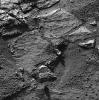 This image from the panoramic camera on NASA's Mars Exploration Rover Opportunity shows the best examples yet seen in Meridiani Planum outcrop rocks of well-preserved, fine-scale layering and what geologists call 'cross-lamination.'