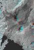 This anaglyph, from NASA's Shuttle Radar Topography Mission, is of the Nyiragongo volcano in the Congo. 3D glasses are necessary to view this image.