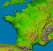 This image of France was generated with data from NASA's Shuttle Radar Topography Mission. 