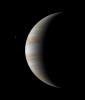 On January 15, 2001, 17 days after it passed its closest approach to Jupiter, NASA's Cassini spacecraft looked back to see the giant planet as a thinning crescent.