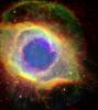 Six hundred and fifty light-years away in the constellation Aquarius, a dead star about the size of Earth, is refusing to fade away peacefully. NASA's Hubble and Spitzer Space Telescopes have captured the complex structure of the Helix nebula.