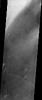 Cerberus, seen in this image from NASA's Mars Odyssey spacecraft, is a dark region on Mars that has shrunk down from a continuous length of about 1000 km to roughly three discontinuous spots a few 100 kms in length in less than 20 years.