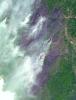 This image acquired by NASA's Terra satellite on December 18, 2002 shows the Bisquit Fire in southwest Oregon.