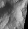 This image from NASA's Mars Odyssey spacecraft shows that dust avalanches, also called slope streaks, occur on many Martian terrains. These dust avalanches occur on the slopes of Lycus Sulci near Olympus Mons.