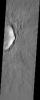 The ejecta of the impact crater shown in this image from NASA's Mars Odyssey spacecraft appears to have been modified after it was emplaced. This modification may be due to the presence of subsurface ground ice.