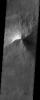 This image from NASA's Mars Odyssey spacecraft shows old, heavily cratered volcanic terrain in Terra Tyrrhena within the Martian southern highlands.