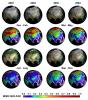 Seasonal changes in Earth's surface albedo over a 5-year period are seen in these image summary maps from NASA's Terra spacecraft.