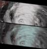 This anaglyph from the MISR instrument aboard NASA's Terra spacecraft shows the strong convective development of Hurricane Katrina as it moved west through the Gulf of Mexico. 3D glasses are necessary to view this image.