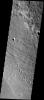 he western-most mound of the discontinuous deposit of Medusae Fossae Formation (MFF) shows a style of erosion different from the typical in this image captured by NASA's Mars Odyssey spacecraft in October 2003.