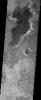 Although well to the northeast of the hematite-bearing unit in Meridiani Planum, this image taken in October 2003 by NASA's Mars Odyssey spacecraft offers a stunning landscape, and clues regarding the possible history of water in this area.