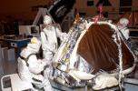 Air bags are installed on the lander on Mars Exploration Rover 1 (MER-1).