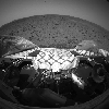 This animation shows the view from the front hazard avoidance cameras onboard NASA's Mars Exploration Rover Spirit as the rover turned 95 degrees clockwise.