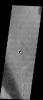This image from NASA's 2001 Mars Odyssey released on Jan 14, 2004 shows the south-central area of Gusev crater on Mars, the landing site of Mars Exploration Rover Spirit.
