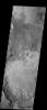 This image from NASA's 2001 Mars Odyssey released on Jan 19, 2004 shows a section of Meridiani Planum where Mars Exploration Rover Oppotunity landed on Jan 24, 2004.