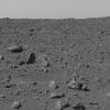 NASA's Spirit used its panoramic camera to capture this view of the rocky terrain just to the left of straight ahead after finishing a drive to the northeast on March 5, 2004. 