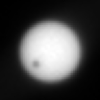 NASA's Mars Exploration Rover, Opportunity, shows the transit of Mars' moon Deimos across the Sun. Animation available at the Photojournal.
