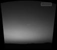 Observing the sky with the green filter of it panoramic camera, NASA's Mars Exploration Rover Spirit came across a surprise: a streak across the sky, probably the brightest object in the sky at the time.