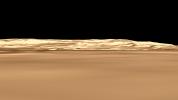 This still from an animation shows the geography of Ma'adim Vallis, a valley or channel that enters Gusev Crater. The view of the crater is from the northwest, which is not the direction from which NASA's Spirit rover approached the crater as it landed. 
