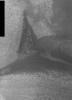 This image, part of an images as art series from NASA's 2001 Mars Odyssey released on March 2, 2004 shows a martian landscape resembling a witch's hat, or maybe a shark fin cresting the surface.