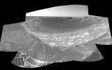 This left-eye view from NASA's Mars Exploration Rover Opportunity shows 'Endurance Crater' in Mars' Meridiani Planum region.