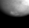 This animated gif of the south polar region of Titan was acquired over an 11.5-hour period on Oct. 23, 2004, as NASA's Cassini spacecraft approached its first close encounter with Saturn's smoggy moon.