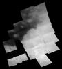 This mosaic of images taken at 28 footprints shows the regional coverage taken during NASA's Cassini spacecraft second encounter of Titan on Dec. 13, 2004.