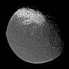 On New Year's Eve 2004, NASA's Cassini spacecraft flew past Saturn's intriguing moon Iapetus, capturing the four visible light images that were put together to form this global view.