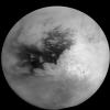 This mosaic of Titan's surface was made from 16 images. The individual images from NASA's Cassini spacecraft have been specially processed to remove effects of Titan's hazy atmosphere and to improve visibility of the surface near the terminator.