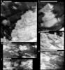 The six close-up views of Titan's surface shown here are composed of images acquired by NASA's Cassini spacecraft during flybys in October and December of 2004.
