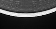 NASA's Cassini spacecraft's celestial sleuthing has paid off with this time-lapse series of images which confirmed earlier suspicions that a small moon was orbiting within the narrow Keeler gap of Saturn's rings.