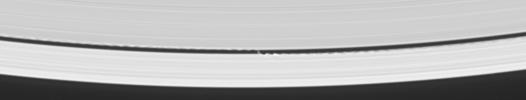 NASA's Cassini spacecraft's celestial sleuthing has paid off with a series of images which confirmed earlier suspicions that a small moon was orbiting within the narrow Keeler gap within Saturn's rings.