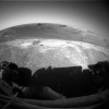 This frame from an animation shows NASA's Mars Exploration Rover Opportunity's 'dance' into 'Endurance Crater.' The rover drove forward, back, then forward again, bringing it five meters (16.4 feet) into the crater.