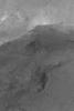 NASA's Mars Global Surveyor shows gullies emergent from beneath erosion-resistant rock layers in a trough south of Atlantis Chaos on Mars.