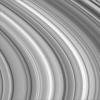 Variations in ring particle concentration give Saturn's brilliant rings the appearance of ripples in a pond in this close-up view captured by NASA's Cassini spacecraft.