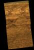 This view from NASA's Mars Exploration Rover Opportunity's panoramic camera is a true-color composite rendering of the first seven holes that the rover's rock abrasion tool dug on the inner slope of 'Endurance Crater' on Mars.