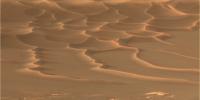 NASA's Mars Exploration Rover Opportunity shows dramatic rippling dune fields on crater floors in 'Endurance Crater' on Mars.