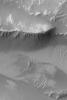 NASA's Mars Global Surveyor shows light-toned, ripple-like, windblown bedforms and ridges with dark talus accumulations on their slopes in the western portion of the vast Valles Marineris trough system on Mars.