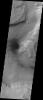 This image released on Oct 18, 2004 from NASA's 2001 Mars Odyssey shows Reull Vallis, located in the Martian southern highlands, just east of Hellas Basin.