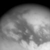 This wide-angle image captured by NASA's Cassini imaging science subsystem shows streaks of surface material in the equatorial region of Titan.