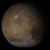 NASA's Mars Global Surveyor shows the Tharsis face of Mars.