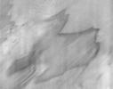 This image is part of THEMIS art month, taken by NASA's Mars Odyssey featuring a portion of Mars' landscape looking like a camel, or maybe a dragon.