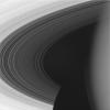 NASA's Cassini spacecraft close looks at Saturn to frame a view encompassing the entire C ring. In the dark region closer to the planet lies the much dimmer D ring. The bright B ring wraps around the left side of the scene.
